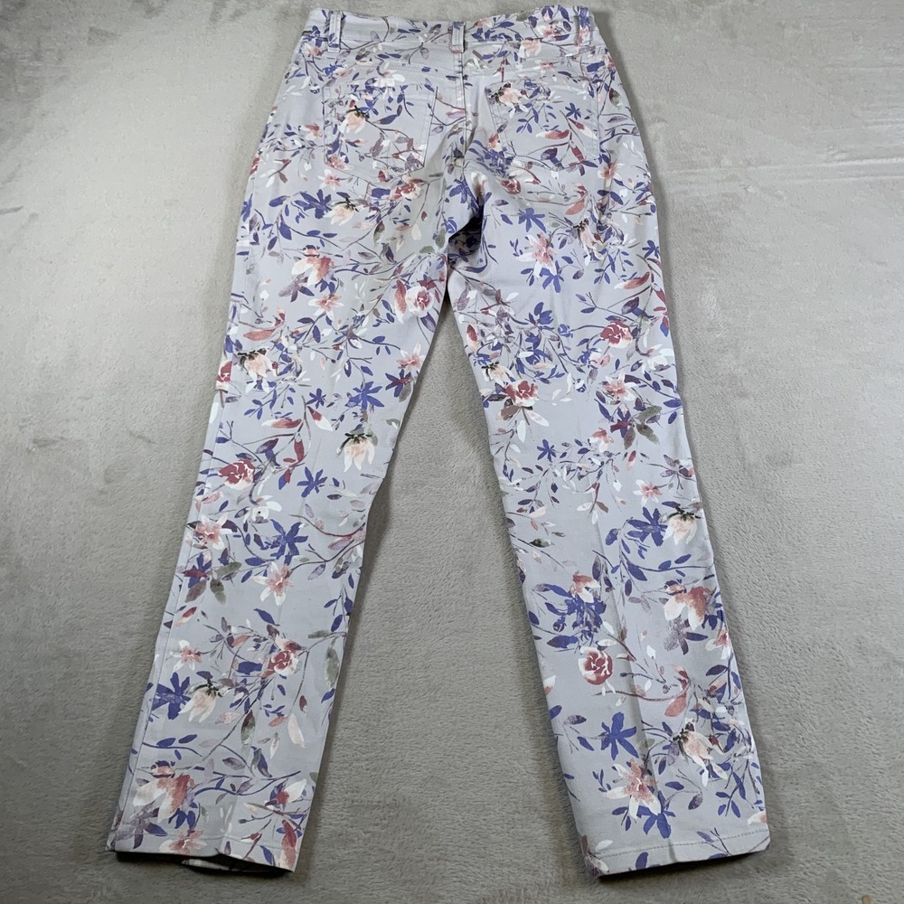 Gloria Vanderbilt Pants Womens 4 Short Floral Print Amanda Stretch Cotton Casual - Picture 13 of 14